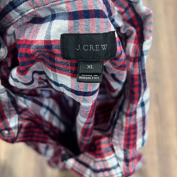 J.Crew, red white and blue button down shirt - Picture 4 of 5